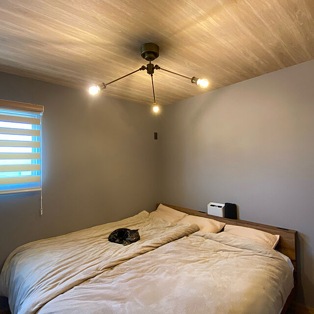 nastuko2200のエルックス-シーリングライト 3灯 GORDON（ゴードン） (リモコン・電球付属なし（本体のみ）, ブラック)の家具・インテリア写真