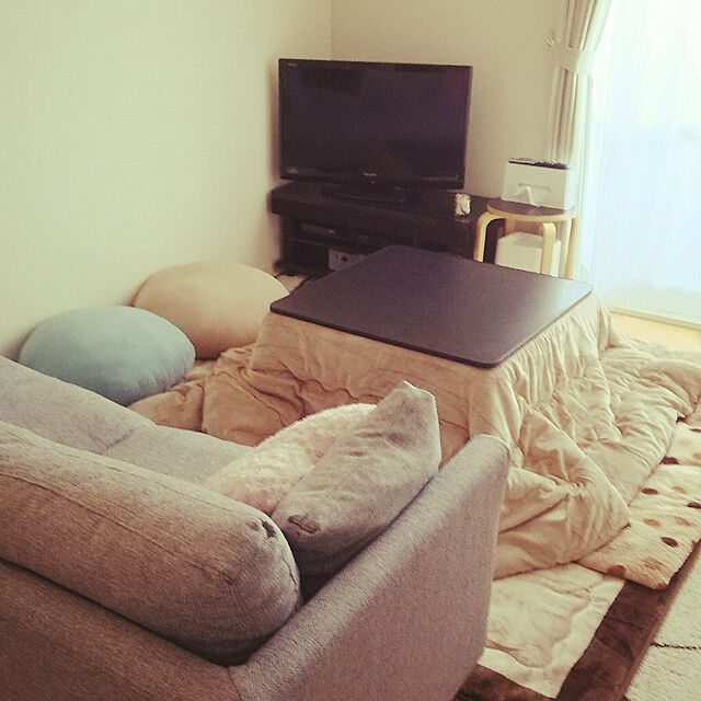 Yukoのニトリ-３人用ソファ(ローエン GRY(DB)) の家具・インテリア写真