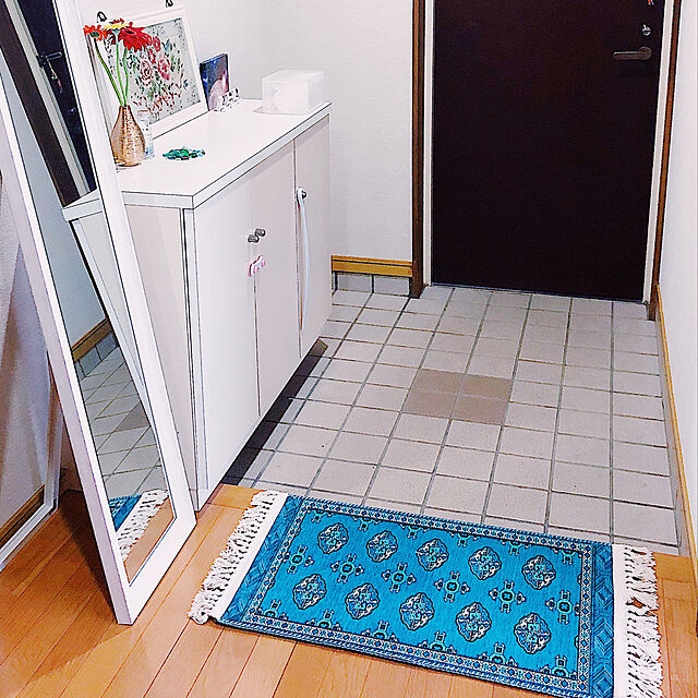niko3の萩原-ラグマット おしゃれ 洗える トルクメン 絨毯 45×75 年中 小さめ  防滑 ラグ 長方形 アンティーク風 リビング ウォッシャブル 萩原の家具・インテリア写真