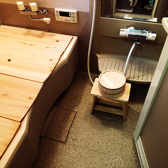 katoishuの星野工業-風呂椅子 ひのき 風呂いす 親 ｜ バスチェア 木製 ヒノキ 日本製の家具・インテリア写真