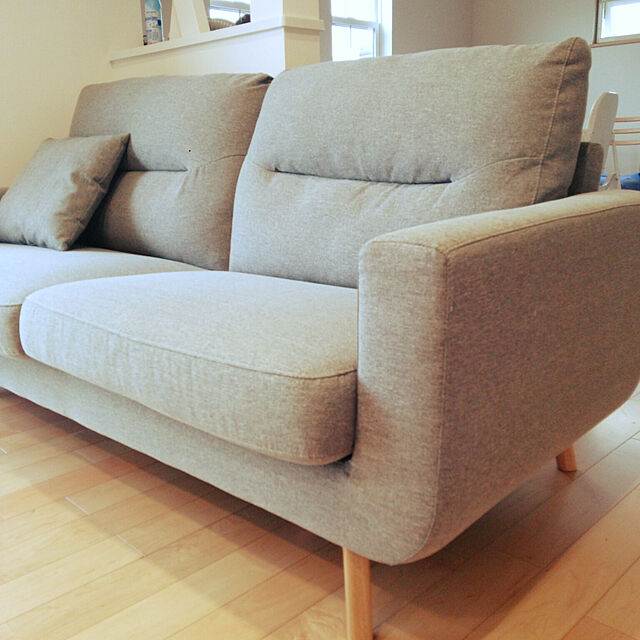 PESUのニトリ-3人用ソファ(フィルン2 GY/LBR) の家具・インテリア写真