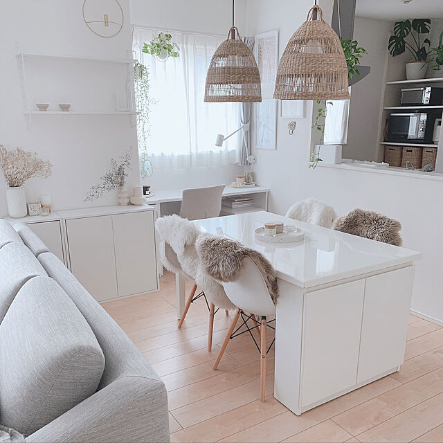 Yuzu-hiのニトリ-ワークチェア(オワン WH) の家具・インテリア写真