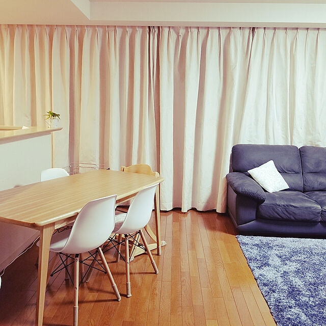 comameのニトリ-布+合成皮革コーナーソファ(ウォール2 DBR) の家具・インテリア写真