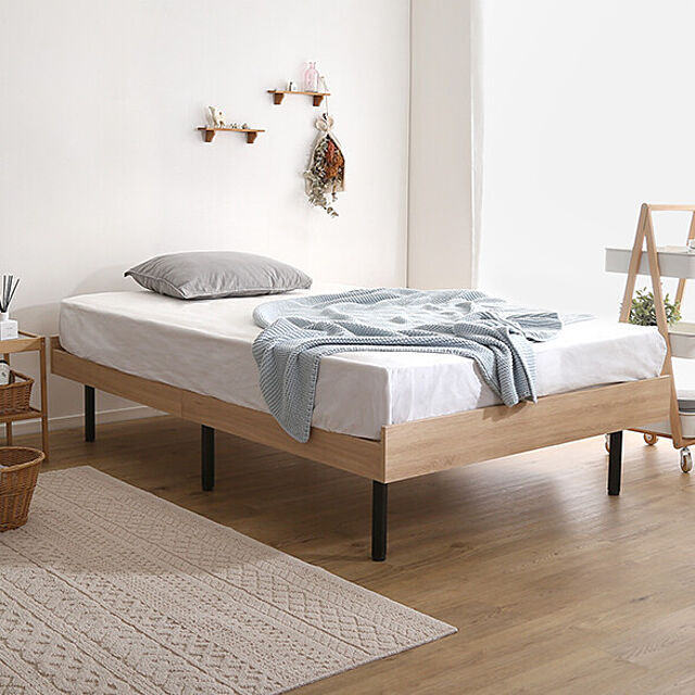 Grandeの-鉄脚付きすのこベッド セミダブル ボンネルコイルマットレスセット【OG】の家具・インテリア写真