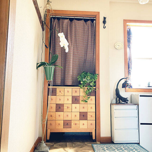 cloverの-玄関マット マット エントランスマット 室内 屋内 グリーン 滑りにくい ゴブラン織り ゴブランシェニール おしゃれ シンプル 北欧 neore / リブラ #2015 70×120cmの家具・インテリア写真