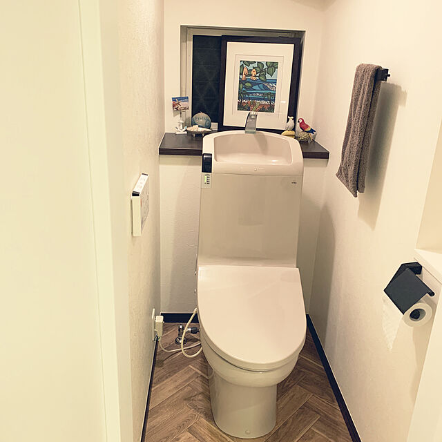 kabooochaのNBBY-Bathfirst トイレットペーパーホルダー ステンレス製 ネジ取付 ティッシュホルダー 紙巻器 ブラックの家具・インテリア写真