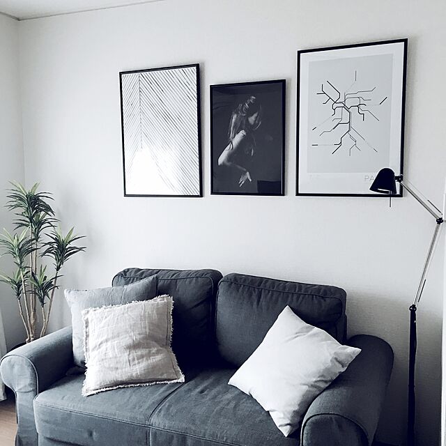 JANEのイケア-IKEA/イケア　UPPBO　フロア/読書 ランプ　ブラックの家具・インテリア写真