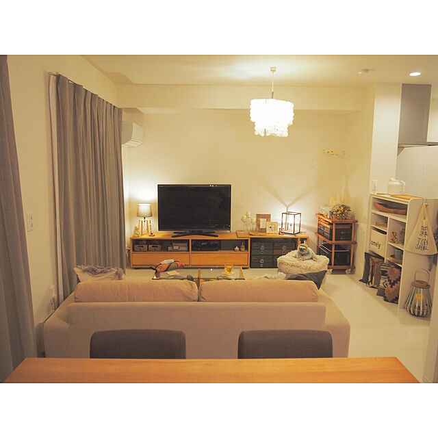 shioriの無印良品-スタッキングキャビネット・Ａセット／オーク材の家具・インテリア写真