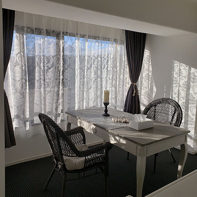 Kecoの-Blanc d 'Ivoire ダイニングテーブル・ジョアンナ180・ニュアージュ/天板オーク風仕上げの家具・インテリア写真