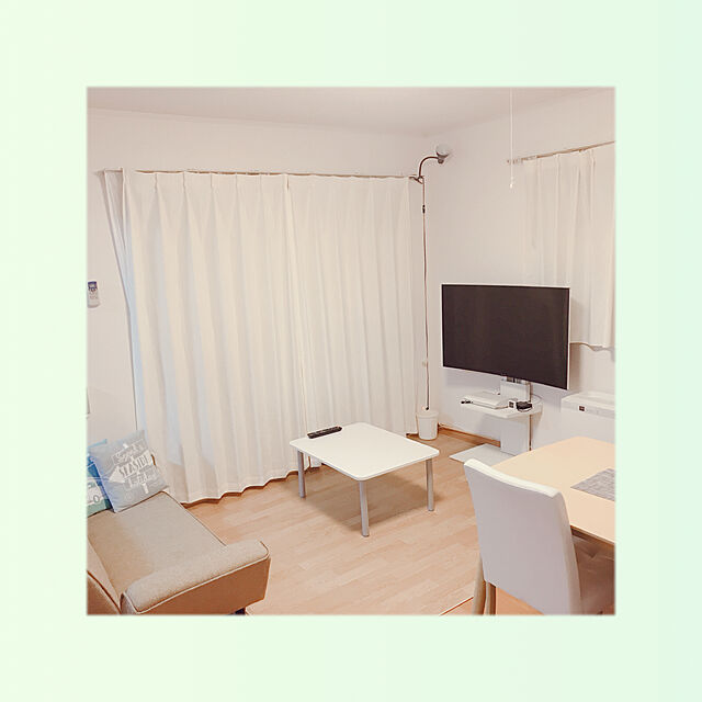 Nのニトリ-ふきとれるクッションフロアラグ(ホワイト182x230) の家具・インテリア写真