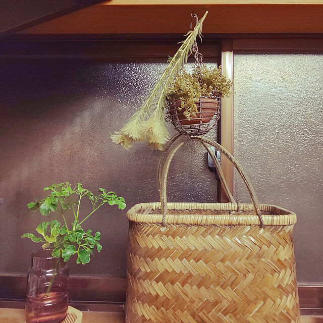 mizuのラッセル-型番456（Ｍ－４５６） 竹かご 市場かご 一閑張り材料 買い物かごバッグ 【かごのお店ラッセル】の家具・インテリア写真