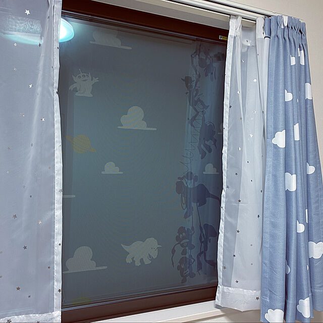 iwayukaのニトリ-遮光2級カーテン(ルーボ ブルー 100X135X2) の家具・インテリア写真
