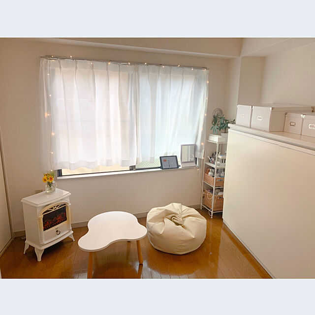 poa_13m2_miniroomのガルト-大川家具 GART リビングテーブル CURU (クル) Sサイズ ホワイトの家具・インテリア写真