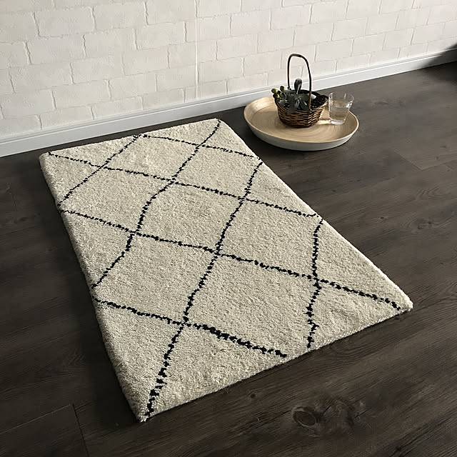 Rugs-Factoryの-【得々クーポンあり！】 玄関マット 室内 おしゃれ 北欧 モロッコ マット モロッカン柄 ベニワレン ギャベ の厚み 手織り 45x75 【送料無料】 厚手 ギャッベの家具・インテリア写真