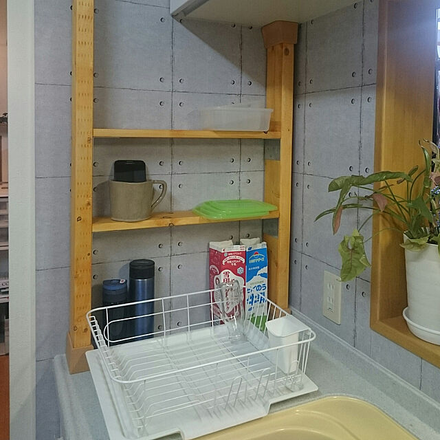 soyokoのニトリ-グラススタンド付き 水が流れる水切り(ブラン) の家具・インテリア写真