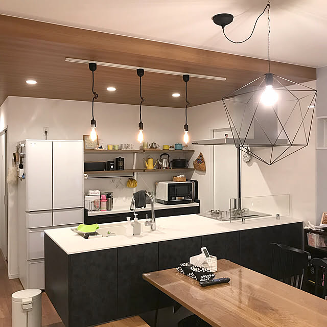 keiの-後藤照明電球専用コード吊り器具スチール黒塗装40cmの家具・インテリア写真
