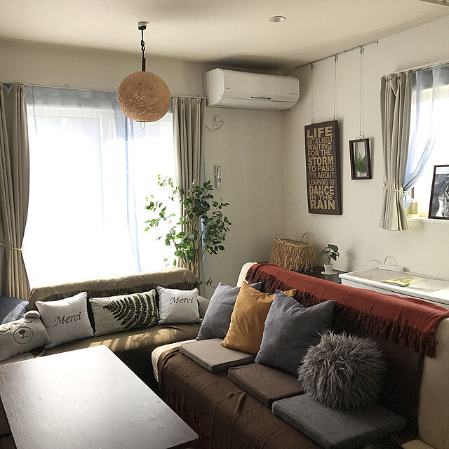 bonapetiのニトリ-フリーカバー 小さめサイズ(マカロンBR 140X190) の家具・インテリア写真