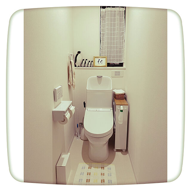 shiro-kuroのニトリ-トイレ収納 フィーノ2(ホワイト/ライトブラウン)  『玄関先迄納品』の家具・インテリア写真