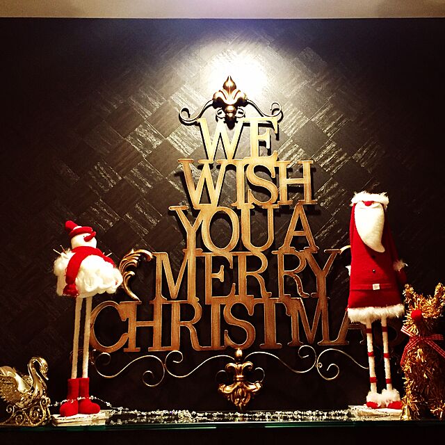 interior.homelifeの-【オーナメント】【クリスマス】クリスマス ワードツリー プレート サイン WE WISH YOU A MERRY CHRISTMASの家具・インテリア写真
