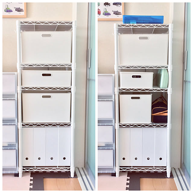 miyuのニトリ-インボックス ハーフ(ホワイト) 12個セット  【玄関先迄納品】の家具・インテリア写真