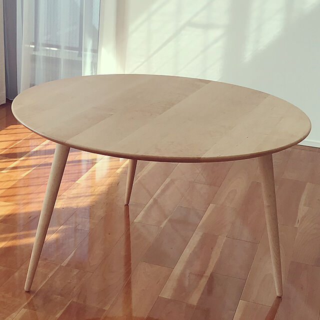 mamazouの-丸テーブル ダイニングテーブル 北欧 108cm 机 cote108-351wn ウォールナット色 食卓 ラウンド テーブル 円 丸卓 モダン リビングテーブル 4本脚 バンビ 木製 ウッドダイニング 組立品 シンプル アウトレット 6s-1k-243 so nkの家具・インテリア写真
