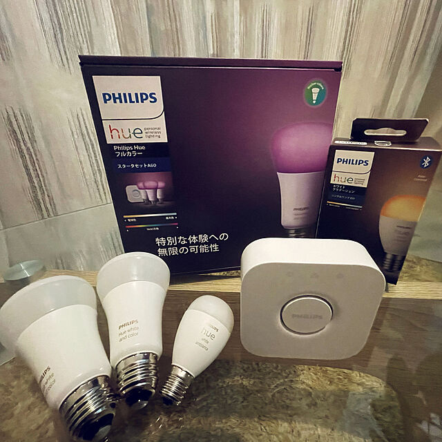 akoのSignify-Philips Hue(フィリップスヒュー) スマート照明 LED E17 電球色 昼光色 Alexa対応 照明 ライト ランプ 調光 Echo Google Home Siri 【日本正規品】 ホワイトグラデーション Bluetooth+Zigbee 2個入りの家具・インテリア写真