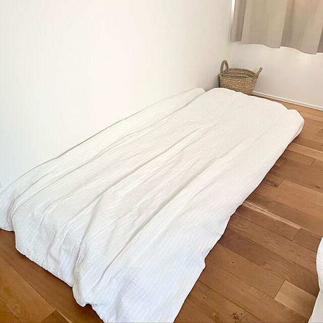 Kaneyukiの無印良品-【無印良品 公式】サッカー織薄掛ふとん／シングル 150×210cmの家具・インテリア写真