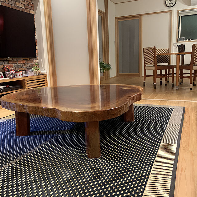 ayachanの-ふっくら 約190×300cm（紋織い草ラグ「まどか」） ブラウンケイ 【通販】の家具・インテリア写真