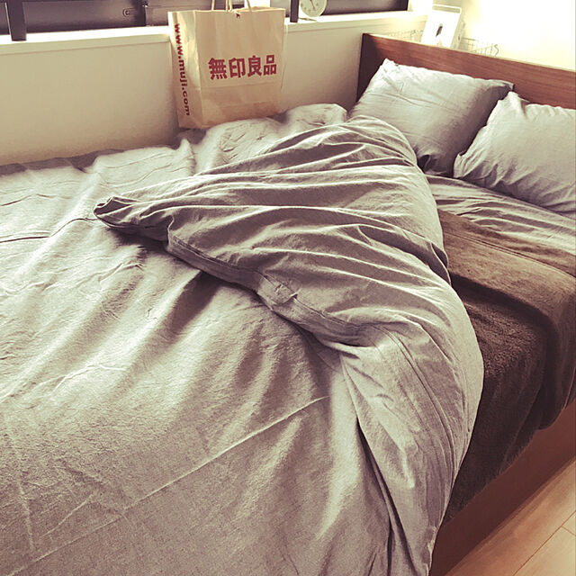 gotokuniの無印良品-収納ベッド・セミダブル・ウォールナット材の家具・インテリア写真