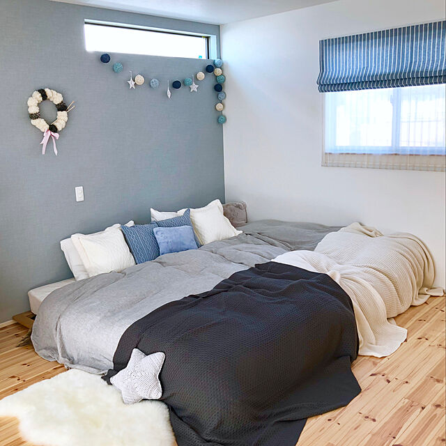 kazumi_innbのニトリ-クッションカバー(デニム) の家具・インテリア写真