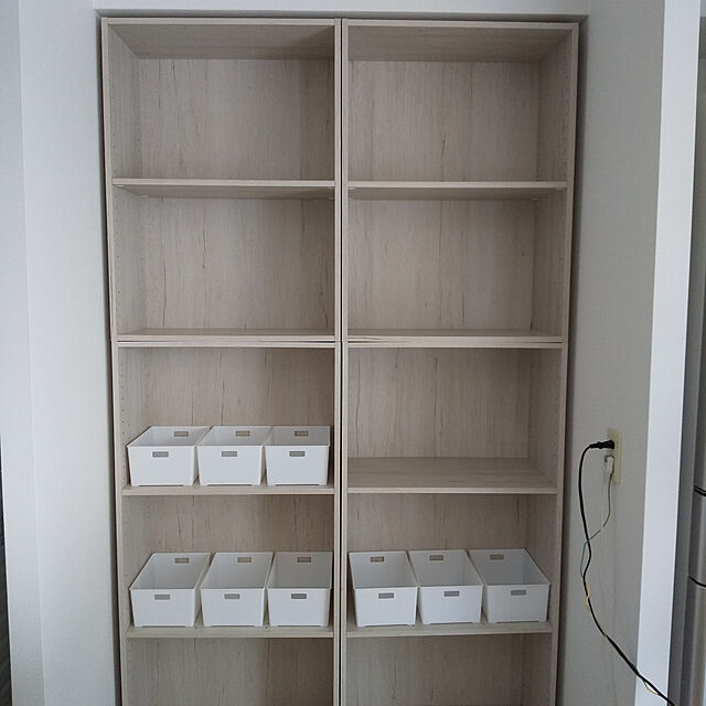 kororinkoのニトリ-簡単組立て Nクリック ボックス 書棚 ワイド(ホワイトウォッシュ) の家具・インテリア写真