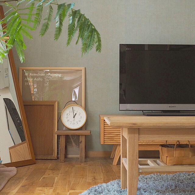 entaromaruの-掛け時計 RIKI CLOCK 細字タイプ Sサイズ 北欧 ナチュラル シンプル 木製 楽ギフ_包装 あす楽対応の家具・インテリア写真