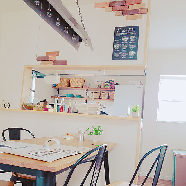 saki.joの-5307　レンガ風タイル　ライトブリック　アプリコットイエロー【マイスト】の家具・インテリア写真