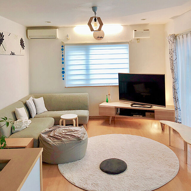Yumiのニトリ-木製スツール(セロ WH) の家具・インテリア写真