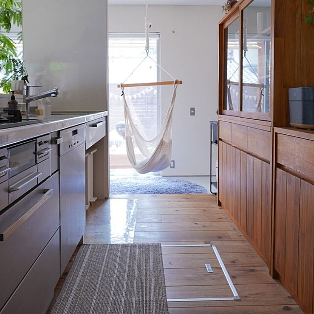 puchiの大杉繊維-２１サイズから選べる 洗える キッチンマット 「５０×１００ｃｍ ベージュ色」ルーチェ 日本製の家具・インテリア写真