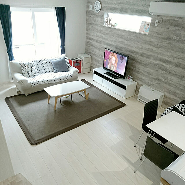 ka-koのニトリ-ダイニングテーブルセット(クーボ2 WH) の家具・インテリア写真