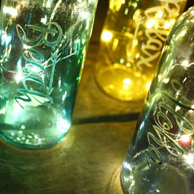 soichisurfの-『LEDライト内蔵でボトルが光る』LEDライト ランタン ランプ おしゃれライト テーブルランプ キャンプ グランピング スタンドライト 照明 間接照明 LEDランタン アウトドア かわいい ボトルランプ ブルー フィリピン製の家具・インテリア写真
