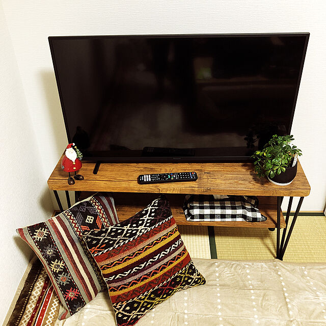 kunichanのKUROSHIO-アートテレビ台 W105　木とスチール　オシャレな脚の家具・インテリア写真