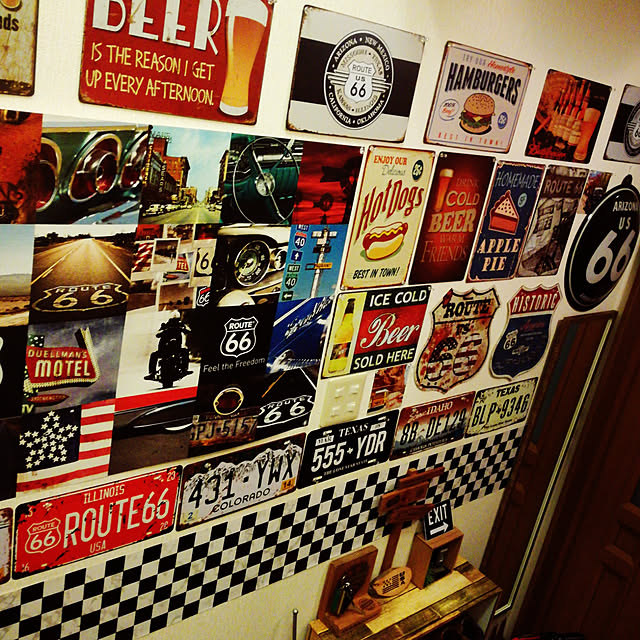 写真付きレビュー Globalzakka ブリキ看板 Route 66 インテリア アメリカン おしゃれ 5枚セット の通販商品 口コミ情報 Roomclipショッピング 写真付きレビュー Globalzakka ブリキ看板 Route 66 インテリア アメリカン おしゃれ 5枚セット の通販商品 口コミ情報 Roomclipショッピング