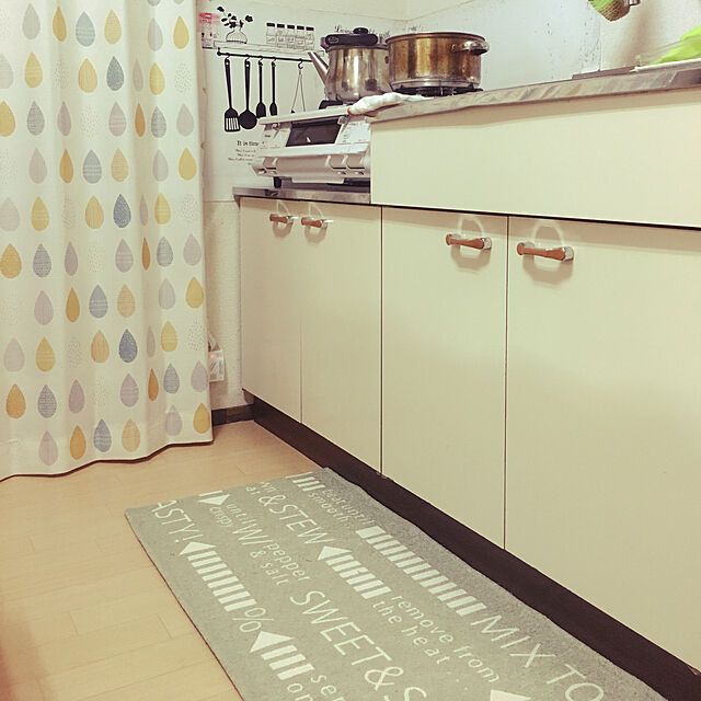 Hadukiのニトリ-キッチン用フロアマット(レタード GY 45X120) の家具・インテリア写真
