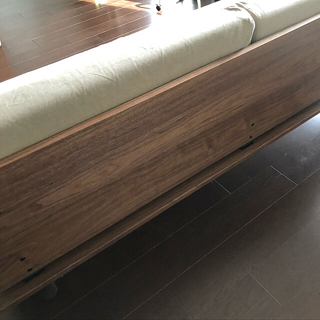 mondoの無印良品-綿平織木製ソファフレーム用カバー／ベージュ ベージュの家具・インテリア写真