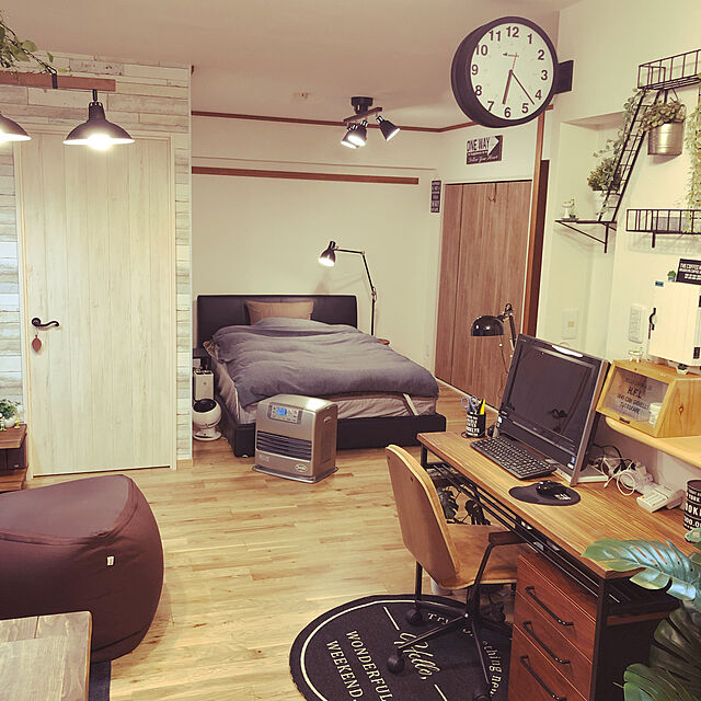kenTaroのニトリ-ダブルベッドフレーム(バッソ BK) の家具・インテリア写真