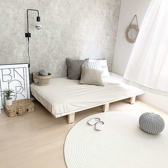 mimiの萩原-Dnea（ドネア） インド綿円形スツール＆クッション 直径35cm m12223の家具・インテリア写真