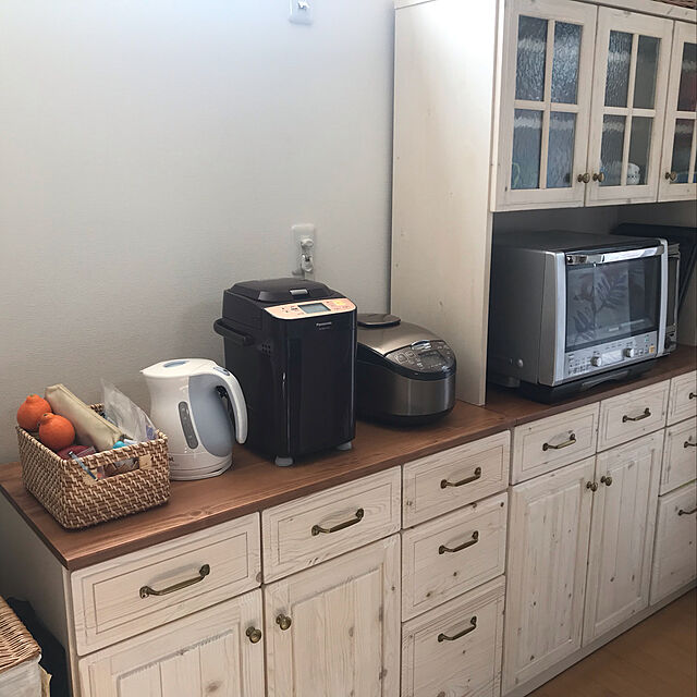 pilady_butterflyのニトリ-キッチンカウンター(シナモ105 WH) の家具・インテリア写真