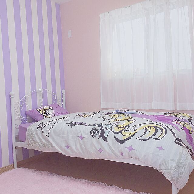 asukaの宮武製作所-ベッドフレーム シングル アイアンベッド ベッド ロートアイアン 姫系 かわいい 可愛い メッシュベッド 寝具 パイプベッド ホワイト BSK-906S-WHの家具・インテリア写真