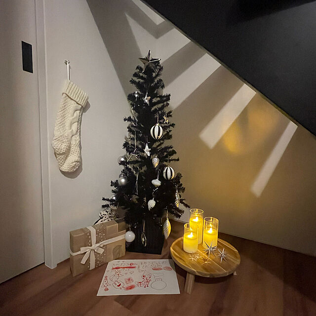 kirakiraの-クリスマス Xmas ソックス Lサイズ プレゼント入れ 靴下 ブーツ ニット 飾り ビッグサイズ 大きいサイズ large サイズ違いありの家具・インテリア写真