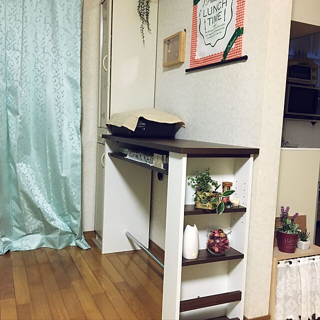 azukiの-カウンターテーブル バーテーブル 机 長方形 幅120 間仕切り コンセント付 おしゃれの家具・インテリア写真
