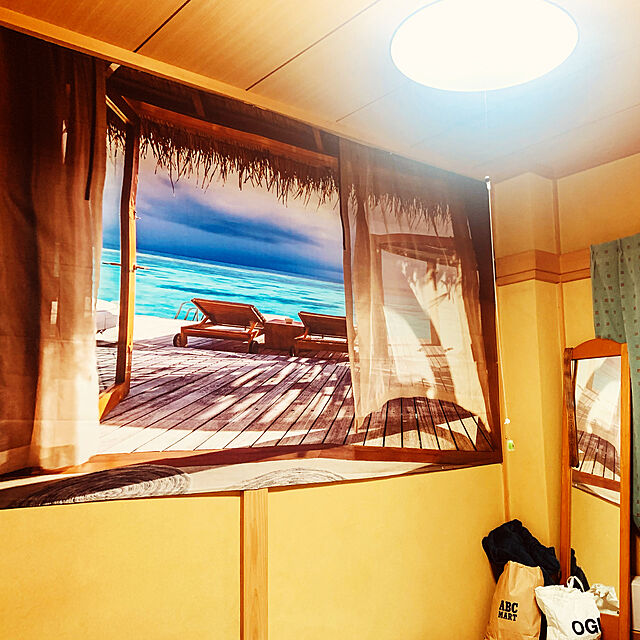 tututu0204のAHXY-AHXY海洋リゾート島の美しい風景タペストリー 壁掛け のれん 壁飾 壁の装飾芸術です 多機能 寝室居間寮マンション装飾 新居祝い 個性プレゼント 布製の家具・インテリア写真