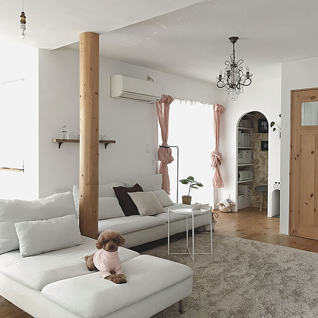 saooo39のイケア-ＩＫＥＡ/イケア　LEJONGAP　カーテン1組145x250 cm　ライトピンクの家具・インテリア写真