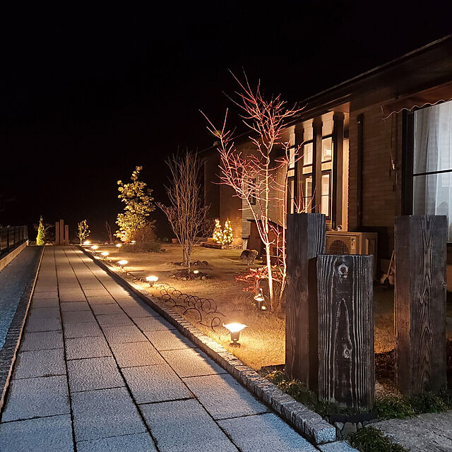 nihsadekiのタカショー-タカショー ガーデンライト ひかりノベーション 地のひかり 基本セット 2本 ブラック 屋外 間接照明 防水 鮮やかな光 プロ仕様 樹脂 LGL-LH03Pの家具・インテリア写真